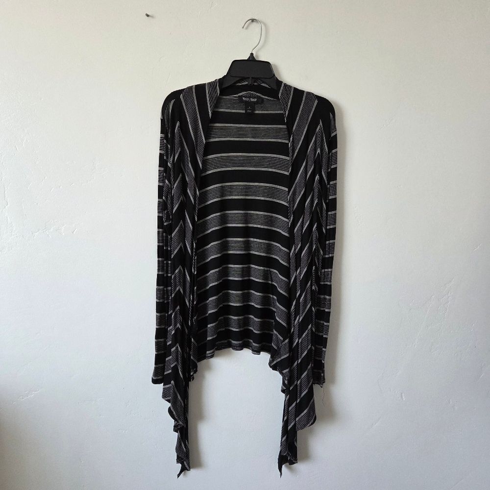 White House Black Market Striped Shrug Cardigan Jersey Lightweight Lagenlook S
